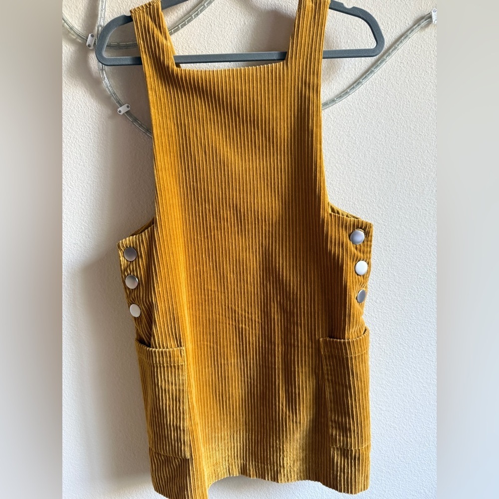 ZARA TRF Mustard Corduroy Pinafore Jumper – Size M